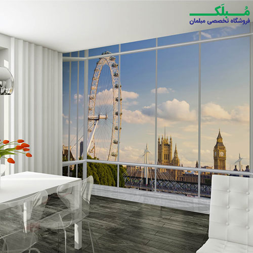 پوستر دیواری 4 تکه طرح نمایی از شهر لندن 1WALL مدل W4P-LONDON-017